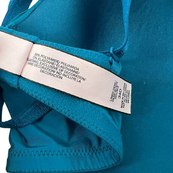 Victoria's Secret Pretty Teal Lightly-lined Full-coverage Bra 34D - Picture 7 of 9